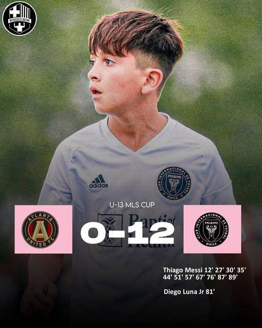  假新聞！梅西兒子U13比賽單場1人轟11球，多家媒體報(bào)道后刪除新聞