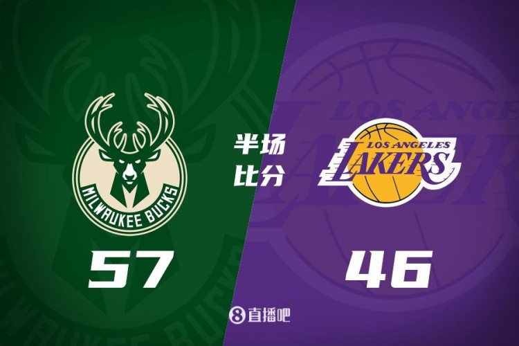  讓一套首發(fā)！布朗尼8分全隊最高 字母13+3 湖人半場落后雄鹿11分