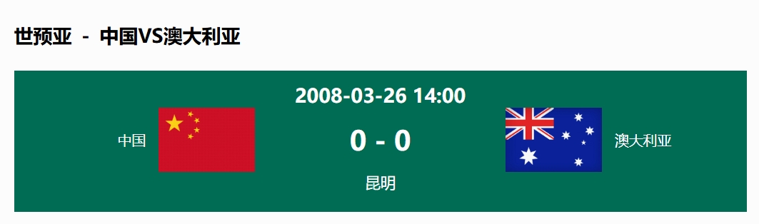  沒輸過！國足在主場世預賽和澳大利亞僅交手一次，0-0互交白卷